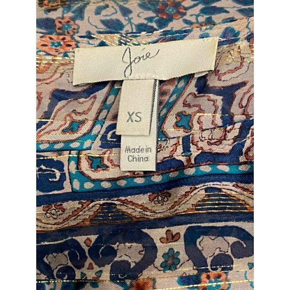 Joie Sofinne Silk Floral Print Blouson Minidress, Dusty Mink Size XS - Picture 6 of 8